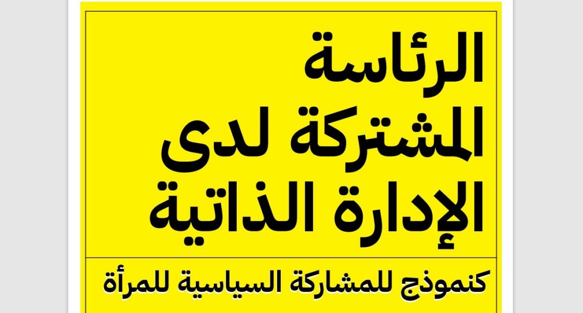 الرئاسة المشتركة لدى الإدارة الذاتية كنموذج للمشاركة السياسية للمرأة